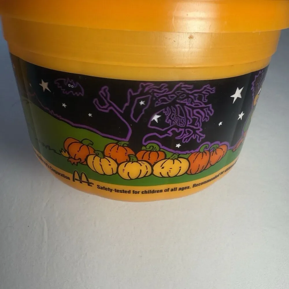 Vintage Lot 1988/1999 McDonalds Halloween Boo Bucket Jack O Lantern Pumpkin Pail